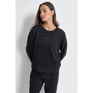 DKNY Black Embellished Crewneck XL